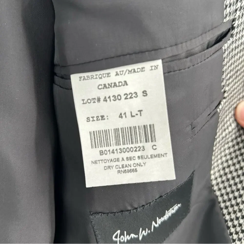 Loro Piana‎ 100% Cashmere John W. Nordstrom Two ButtonBlazer Size 41L